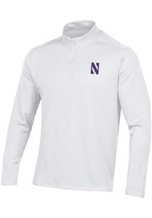 Mens Northwestern Wildcats White Under Armour Gear for Sports (Under Armour) Qtr Zip Pullover