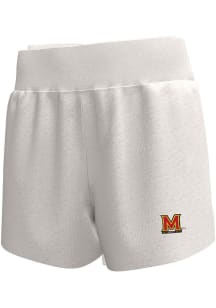 Womens Maryland Terrapins Ivory Under Armour Meridian Shorts