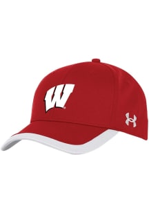 Wisconsin Badgers Under Armour Blitzing Accent Stretch Flex Hat - Red