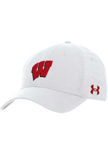 Under Armour White Wisconsin Badgers ArmourVent Adjustable Hat