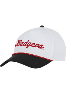 Under Armour White Wisconsin Badgers Driver 5 Panel Rope Adjustable Hat