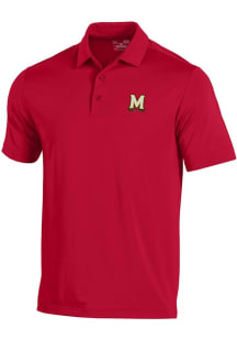 Mens Maryland Terrapins Red Under Armour Gear for Sports (Under Armour) Short Sleeve Polo Shirt