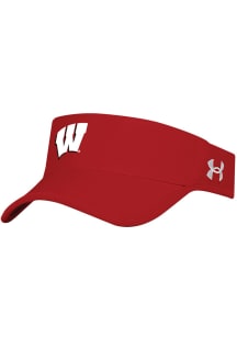 Wisconsin Badgers Under Armour Driver Mens Adjustable Visor - Red