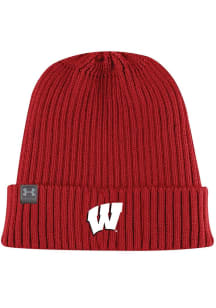 Wisconsin Badgers Under Armour Beanie Design Baby Knit Hat - Red