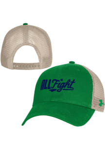 Under Armour Notre Dame Fighting Irish All Fight Washed Cotton Trucker Adjustable Hat - Green