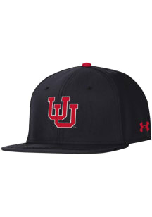 Under Armour Utah Utes Mens Black 2025 On-Field Baseball Fitted Hat