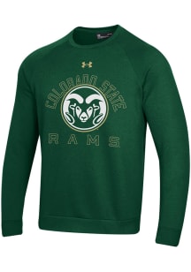 Under Armour Colorado State Rams Mens Green Number One Long Sleeve Crew Sweatshirt
