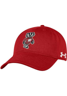 Under Armour Red Wisconsin Badgers Washed Performance Design Adjustable Hat