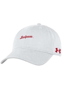 Under Armour White Wisconsin Badgers Washed Performance Adjustable Hat