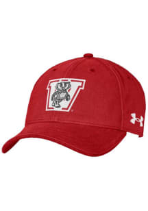 Wisconsin Badgers Under Armour Retro Washed Performance Youth Adjustable Hat - Red