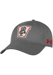 Wisconsin Badgers Under Armour Retro Washed Performance Womens Adjustable Hat - Charcoal