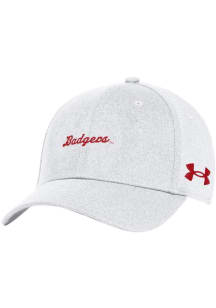 Wisconsin Badgers Under Armour Blitzing Stretch Flex Hat - White