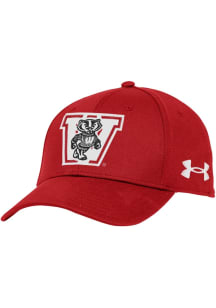 Under Armour Red Wisconsin Badgers Retro Blitzing Performance Adjustable Hat