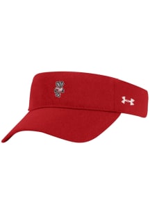 Wisconsin Badgers Under Armour Blitzing Mens Adjustable Visor - Red