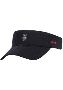 Wisconsin Badgers Under Armour Blitzing Mens Adjustable Visor - Black