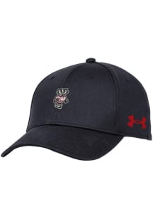 Wisconsin Badgers Under Armour Blitzing Performance Womens Adjustable Hat - Black