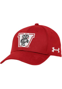 Wisconsin Badgers Under Armour Retro Blitzing Performance Womens Adjustable Hat - Red