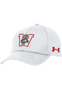 Wisconsin Badgers Under Armour Retro Blitzing Performance Womens Adjustable Hat - White