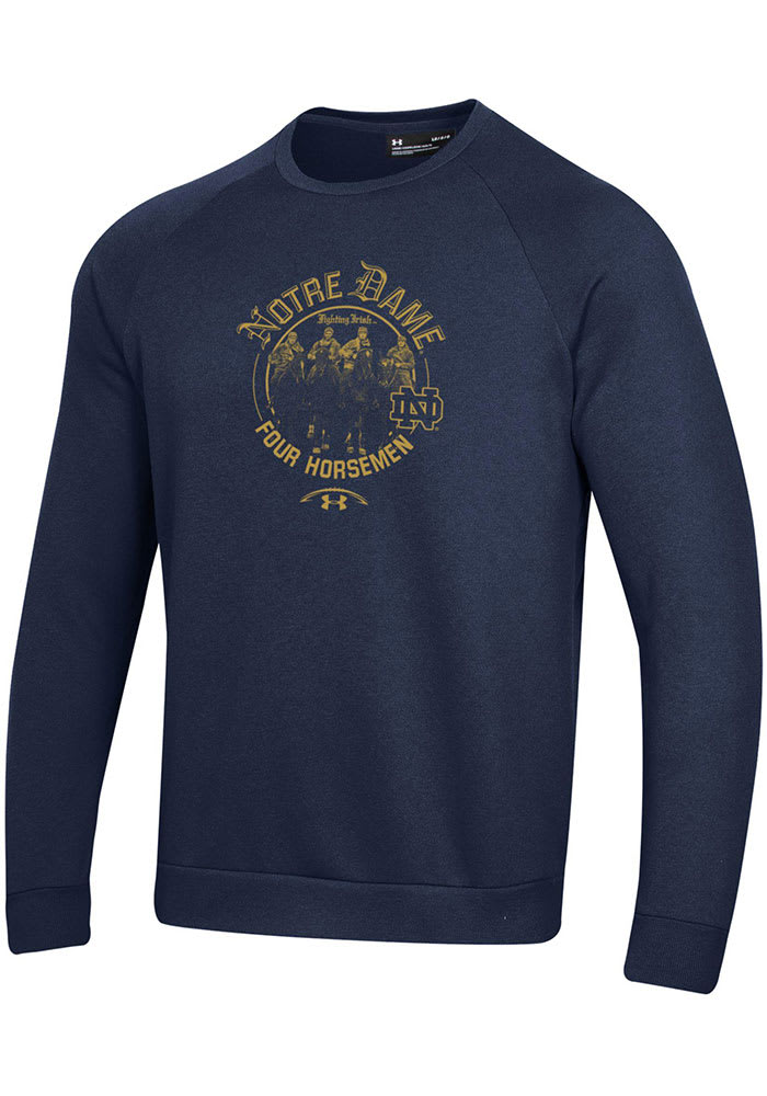 Under Armour Notre Dame Fighting Irish Mens Four Horsemen Crew Sweatshirt NAVY