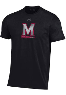 Maryland Terrapins Black Under Armour Tonal Perf Cotton Short Sleeve T Shirt