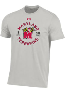 Under Armour Maryland Terrapins Grey Local Rounded Number One Perf Cotton Short Sleeve T Shirt