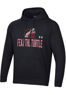 Mens Maryland Terrapins Black Under Armour Flat Name Mascot All Day Hooded Sweatshirt