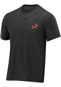 Maryland Terrapins Black Under Armour Local Crab Left Chest All Day Short Sleeve T Shirt