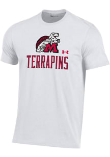 Maryland Terrapins White Under Armour Name Drop Perf Cotton Short Sleeve T Shirt