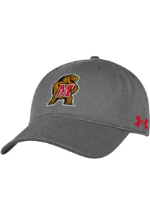 Under Armour Charcoal Maryland Terrapins Washed Performance Adjustable Hat