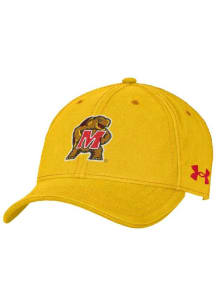 Maryland Terrapins Under Armour Washed Performance Youth Adjustable Hat - Yellow
