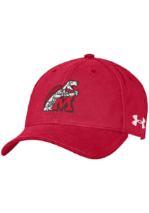 Maryland Terrapins Under Armour Retro Washed Performance Youth Adjustable Hat - Red