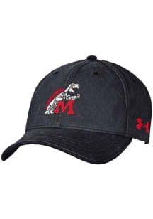 Maryland Terrapins Under Armour Retro Washed Performance Youth Adjustable Hat - Black