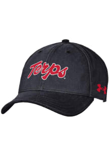 Maryland Terrapins Under Armour Script Washed Performance Youth Adjustable Hat - Black