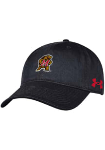 Maryland Terrapins Under Armour Washed Performance Womens Adjustable Hat - Black