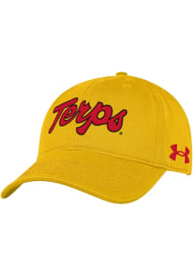 Maryland Terrapins Under Armour Script Washed Performance Womens Adjustable Hat - Yellow