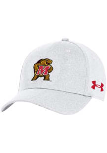 Maryland Terrapins Under Armour Blitzing Stretch Flex Hat - White