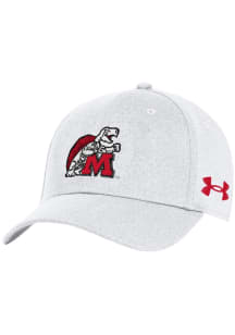 Maryland Terrapins Under Armour Retro Blitzing Stretch Flex Hat - White