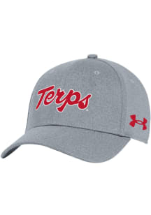 Maryland Terrapins Under Armour Script Blitzing Stretch Flex Hat - Grey