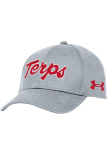 Under Armour Grey Maryland Terrapins Script Blitzing Performance Adjustable Hat