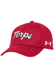 Maryland Terrapins Under Armour Script Blitzing Performance Womens Adjustable Hat - Red