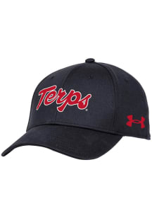 Maryland Terrapins Under Armour Script Blitzing Performance Womens Adjustable Hat - Black