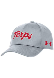 Maryland Terrapins Under Armour Script Blitzing Performance Womens Adjustable Hat - Grey