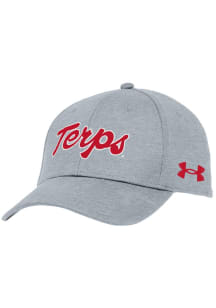 Maryland Terrapins Under Armour Script Blitzing Performance Youth Adjustable Hat - Grey