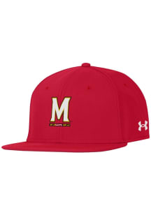 Maryland Terrapins Under Armour Huddle Fitted Hat - Red