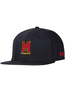 Maryland Terrapins Under Armour Huddle Fitted Hat - Black