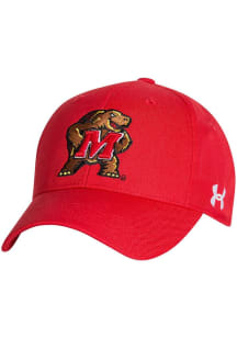 Under Armour Red Maryland Terrapins Primary OTS Structured Adjustable Hat