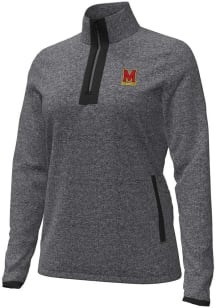 Womens Maryland Terrapins Black Under Armour ColdGear Qtr Zip