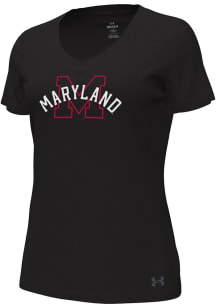 Maryland Terrapins Black Under Armour Preformance Short Sleeve T-Shirt