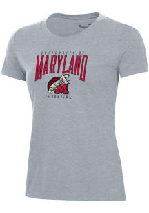 Maryland Terrapins Grey Under Armour Preformance Short Sleeve T-Shirt