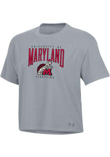 Maryland Terrapins Grey Under Armour All Day Short Sleeve T-Shirt